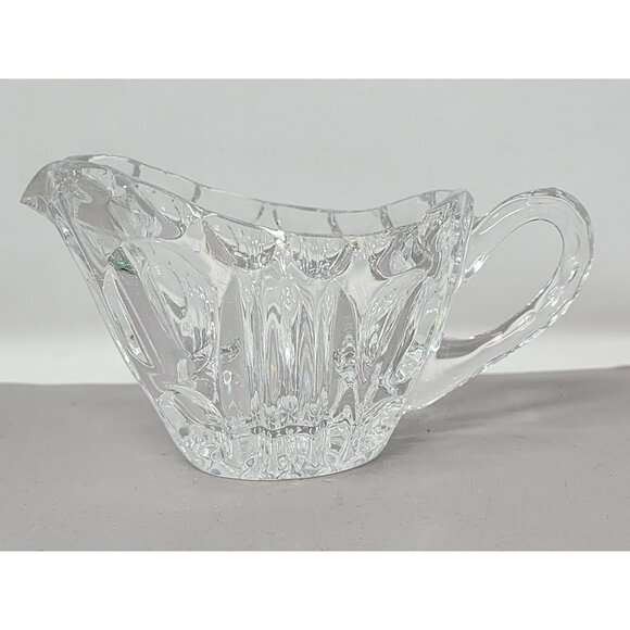 Vintage Clear Glass Cream &‎ Sugar Bowls With Elegant Cut Design (Not a Set) - Picture 2 of 15